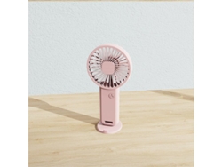 Ventilador portátil MDUG pequeño y silencioso, recargable por USB, para dormitorio o escritorio (rosa)