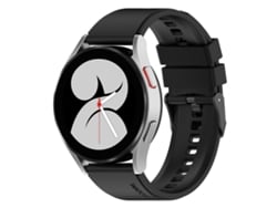 Bracelete Para Samsung Galaxy Watch 5 (40mm) - Silicone Black Buckle Step (20mm) - Preto