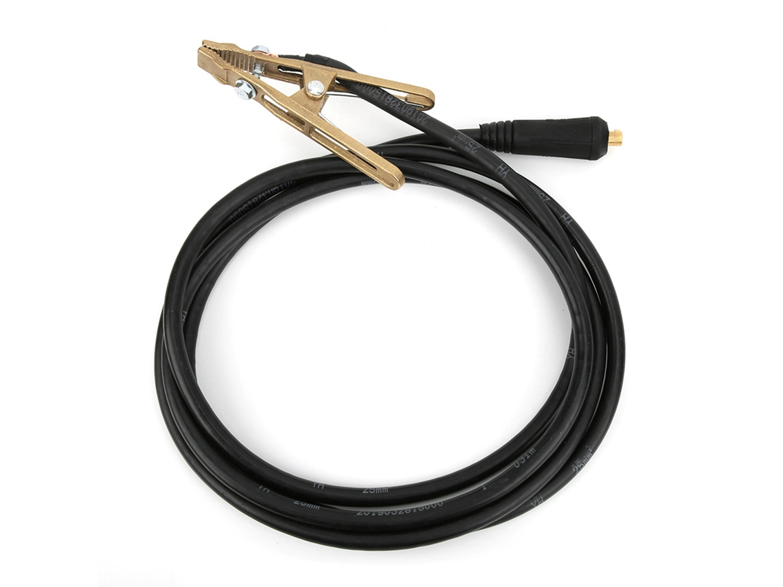 Pinza de conexión a tierra para soldadura TIG MMA con cable de latón de 3" y 25 mm².