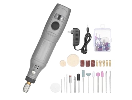 Mini herramienta rotativa de 12 V, amoladora eléctrica portátil, cortador rotativo de velocidad variable de 5000 a 15000 rpm con 24 accesorios para...