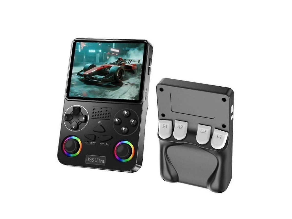 Consola de videojuegos portátil retro GOKOCO J36 con pantalla IPS de 3,5 pulgadas.