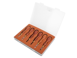 Juego de 6 mangos de madera para abrir la tapa del reloj con llave, para relojeros.