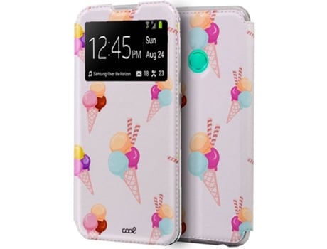 Funda Huawei P40 Lite E COOL Flip Cover Beige