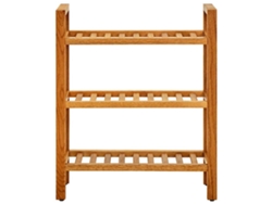 Zapatero | Armario Zapatero Con 3 Estantes Madera Maciza De Roble 50x27x60 Cm
