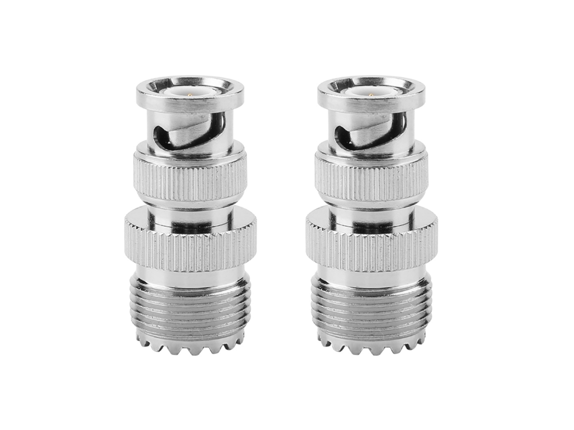 Adaptador De Conexión Coaxial Rf De 2 Piezas: Conector Macho Bnc A Conector Hembra Uhf So239 Pl-259.