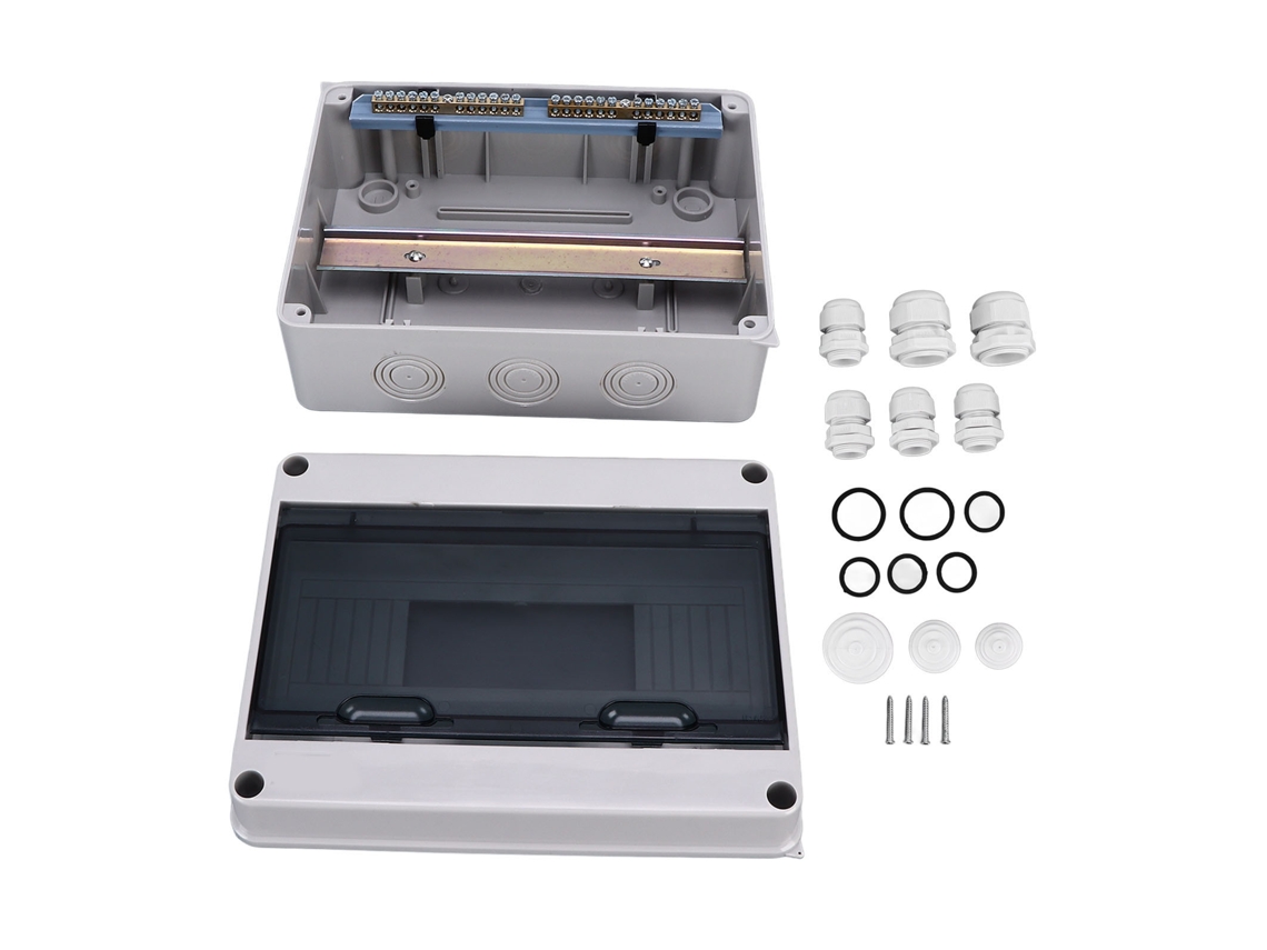 Caja De Distribución De Plástico Impermeable Ip65 De 12 Vías Para Disyuntores