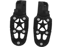 Reposapiés De Metal Negro Para Pasajero De Motocicleta Todoterreno, Parte Trasera.