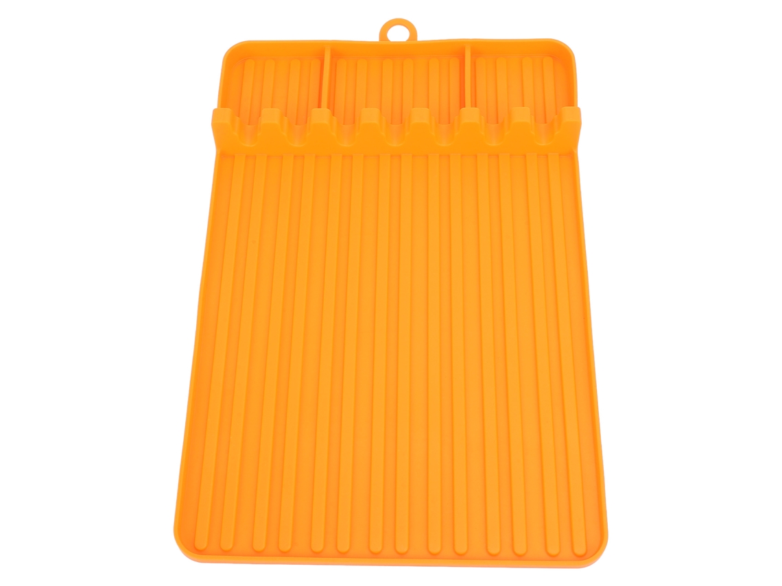 Alfombrilla de silicona para parrilla, resistente al calor, lavable, reutilizable, suave, flexible, de silicona, para asar a la parrilla, acampar, naranja, Co