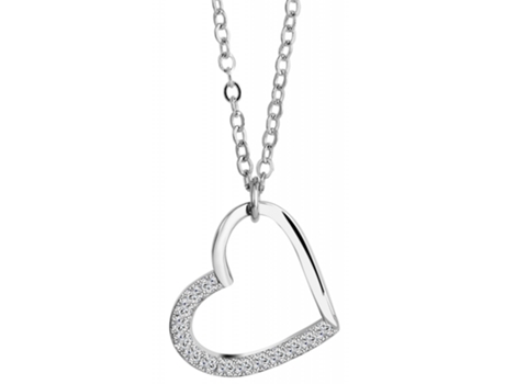 Collar Corazón en Plata de Ley 925 Carla con Circonias Bañado en Rodio