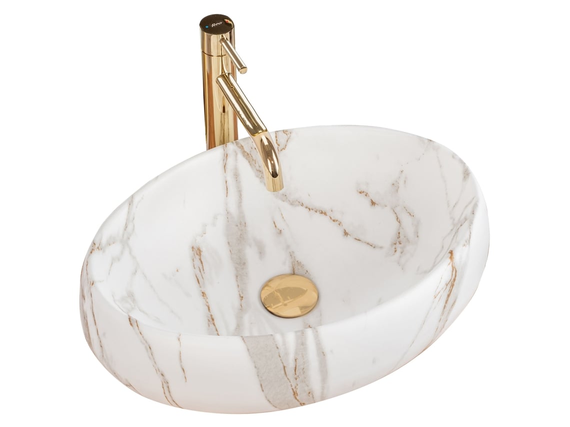 Lavabo Sobre Encimera Rea Linda Lava White