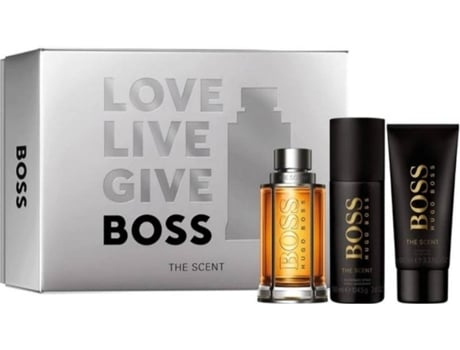 Cofre HUGO BOSS Boss The Scent Edt 100 ml + Gel de Ducha 100 ml + Desodorante 150 ml