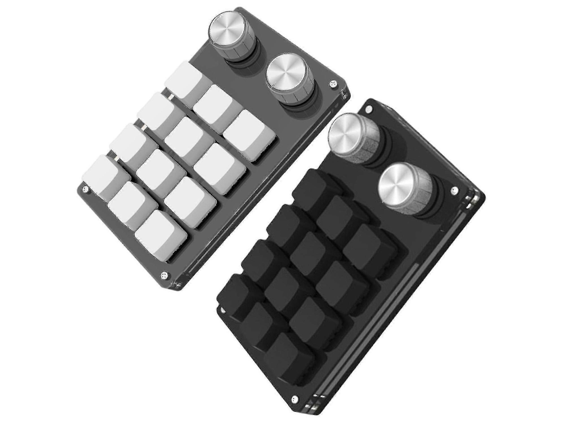 Mini teclado portátil de 12 teclas, programables, atajos personalizados, teclado mecánico USB para Everley891