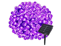 Guirnalda De Luces Solares De 22 M Con 200 Led, 8 Modos, Resistente Al Agua Ip65, Ideal Para Fiestas En El Jardín, Bodas Y Cumpleaños. Color Morado.