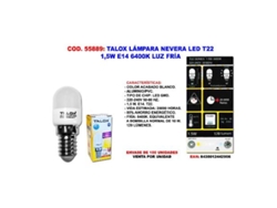 Talox lampara t22 nevera led 1.5w e14 120 lumenes 6400k luz fria