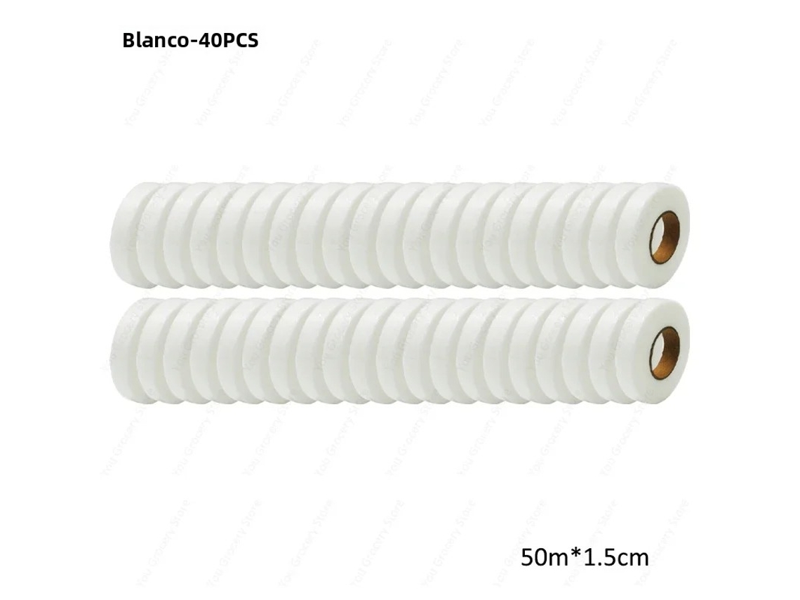 (blanco 40 Unidades)50 Metros En Rollo No Tejido De Doble Cara Interlineado Fusible Bolsa De Planchado De Ropa Cinta Lateral Pantalones Cortos