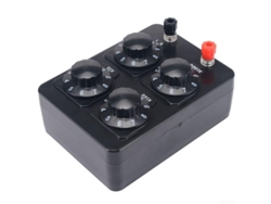 Caja De Resistencias Variables Ajustables Para Experimentos Eléctricos, 0-9999 Ohmios (a)