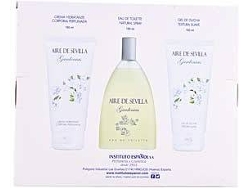 Cofre AIRE SEVILLA Gardenia Edt Spray 150 ml + Loción Corporal 150 ml + Gel de Ducha 150 ml