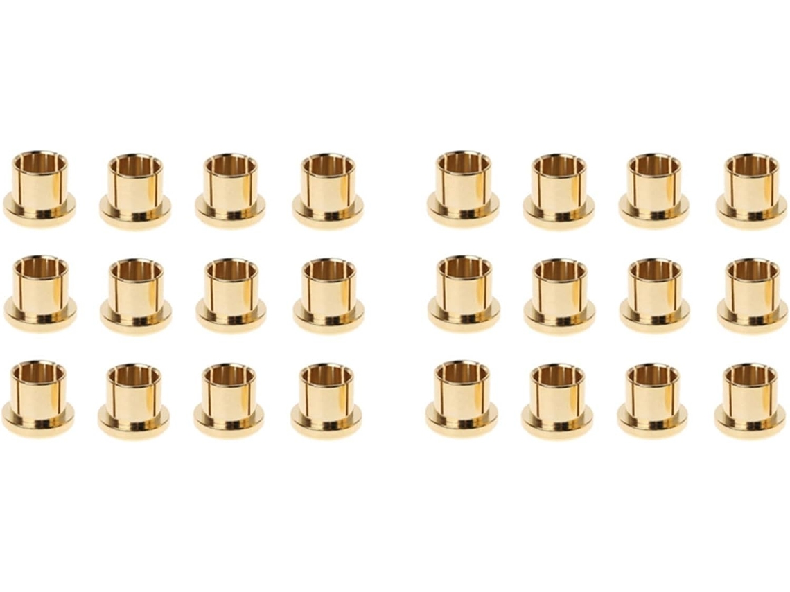 24 Piezas De Tapas Protectoras Chapadas O Tapones Para Cortocircuitos Para Conectores Rca