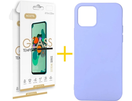 Kit Funda + 2 Protectores de Pantalla Apple iPhone 11 SKYHE Liso (Morado)