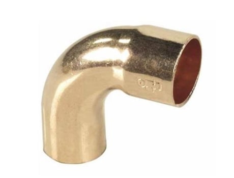 Accesorio de Tubo Codo Curvo de Cobre para Soldadura Macho x Hembra Diámetro de 28 mm Ángulo de 90 grados
