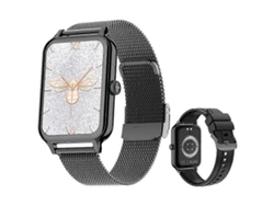 Reloj inteligente con pantalla AMOLED de 1,74 pulgadas, Bluetooth, llamadas, monitor de actividad física y correa de acero/silicona. Ly Ebike