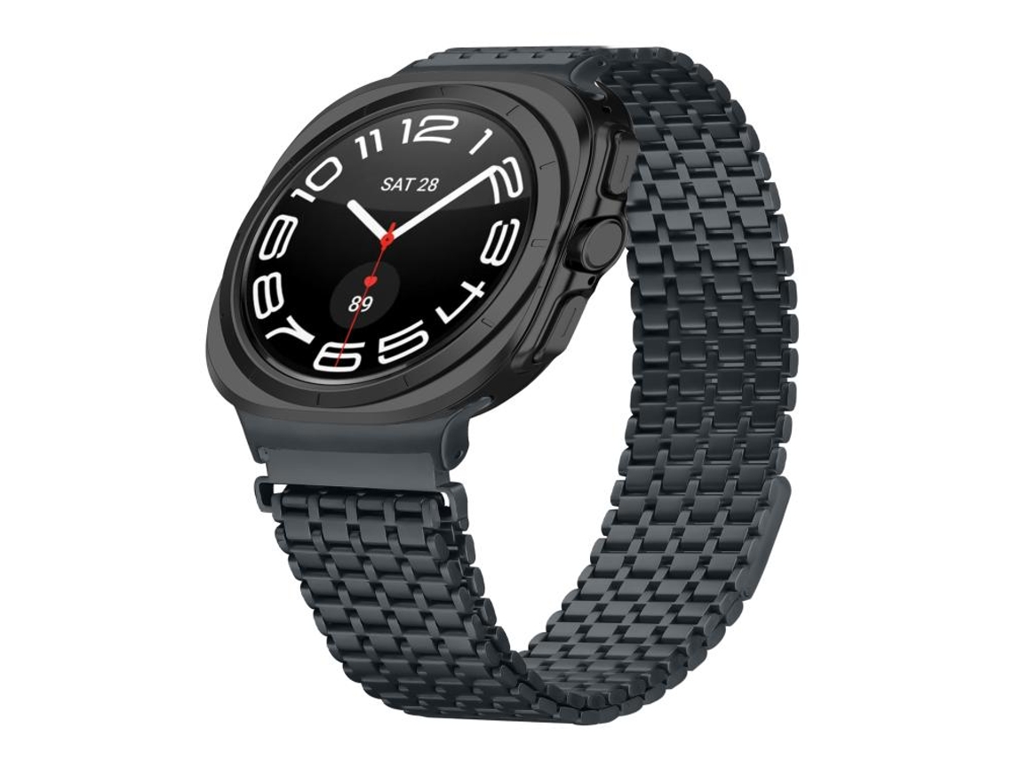 Pulsera para Samsung Galaxy Watch Ultra - Acero inoxidable con cierre magnético de nueve cuentas (47 mm)