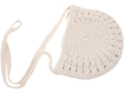 Bolsa De Ombro Boêmia Em Algodão Tecido À Mão, Pequena Bolsa Vintage Em Formato De Meia-lua Para Mulheres, Confortável E