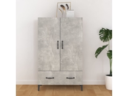 Lovely Home Armario Alto 70X31X115 Cm Madera Procesada Gris Cemento