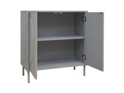 Aparador Holea con 2 puertas de MDF 75x70x34cm Gris [EN.CASA]