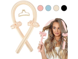 Rizos Sin Calor Para Cabello Largo, Rodillo De Rizado Sin Calor Portátil, Rizador Para Dormir, Sin Daño, Fácil De Usar Rosado