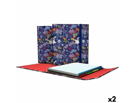 Carpeta con Anillas GRAFOPLAS Carpeplús Star Azul Oscuro A4 2 Unidades