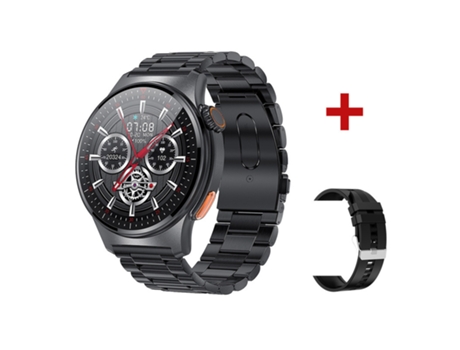 Smartwatch para hombres, con monitor de presión arterial, rastreador de ejercicios a prueba de agua, para Android iPhone, negro CHRONUS