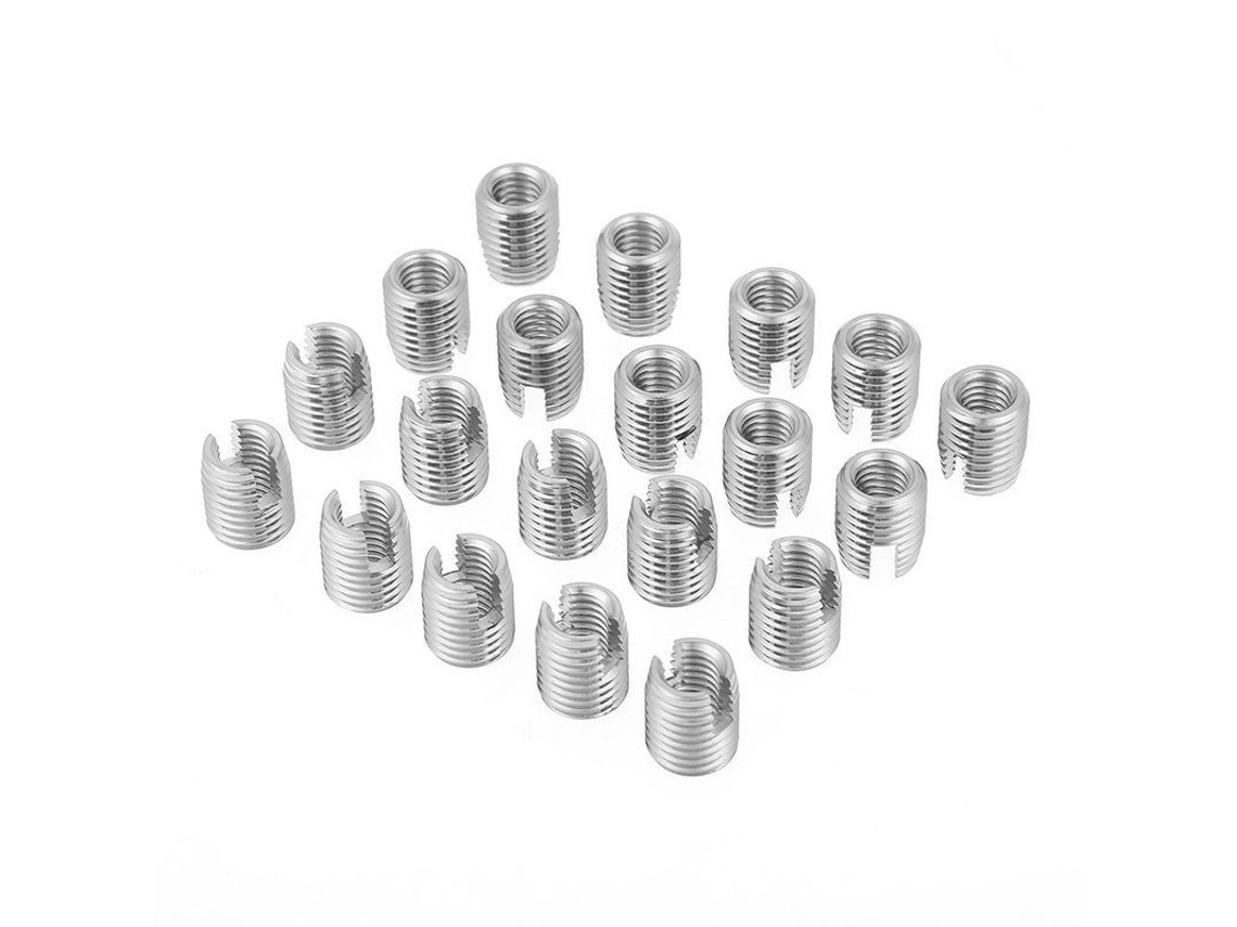 Insertos Rosca Autoperforantes Acero Inoxidable Sus303 M8x1.25 Largo 15mm Paquete 20 Unidades