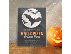 Póster decorativo de Halloween con marco de metal (12 x 18 cm, Cbs718x21)