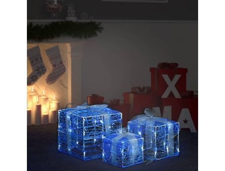 Cajas De Regalo navidad vidaxl 3 un 26.5x26.5x24cm