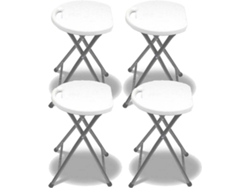 Conjunto de 4 Bancos GH91 GARDEN HOUSE GARAGE 91 Dobráveis (Branco - Resina - 31x45 cm)