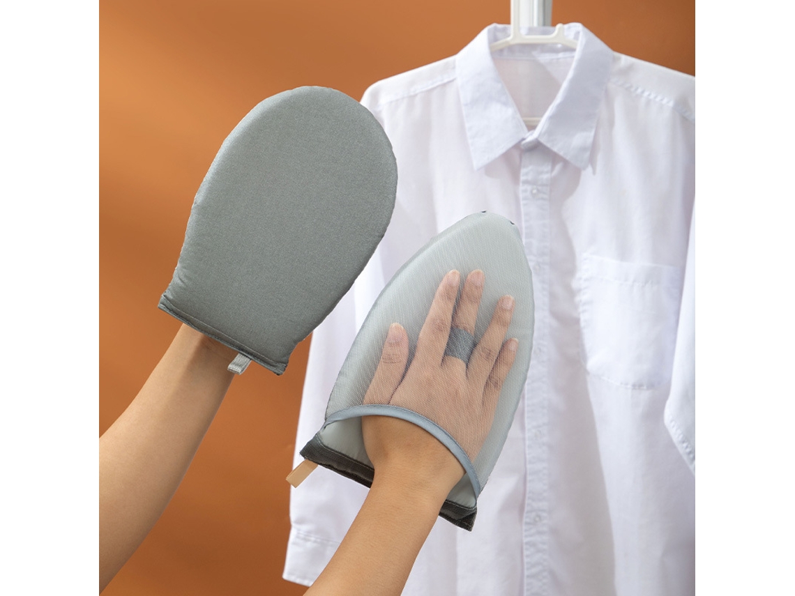Mini tabla de planchar portátil con guante de vapor, herramienta multifuncional, gris Tommy01