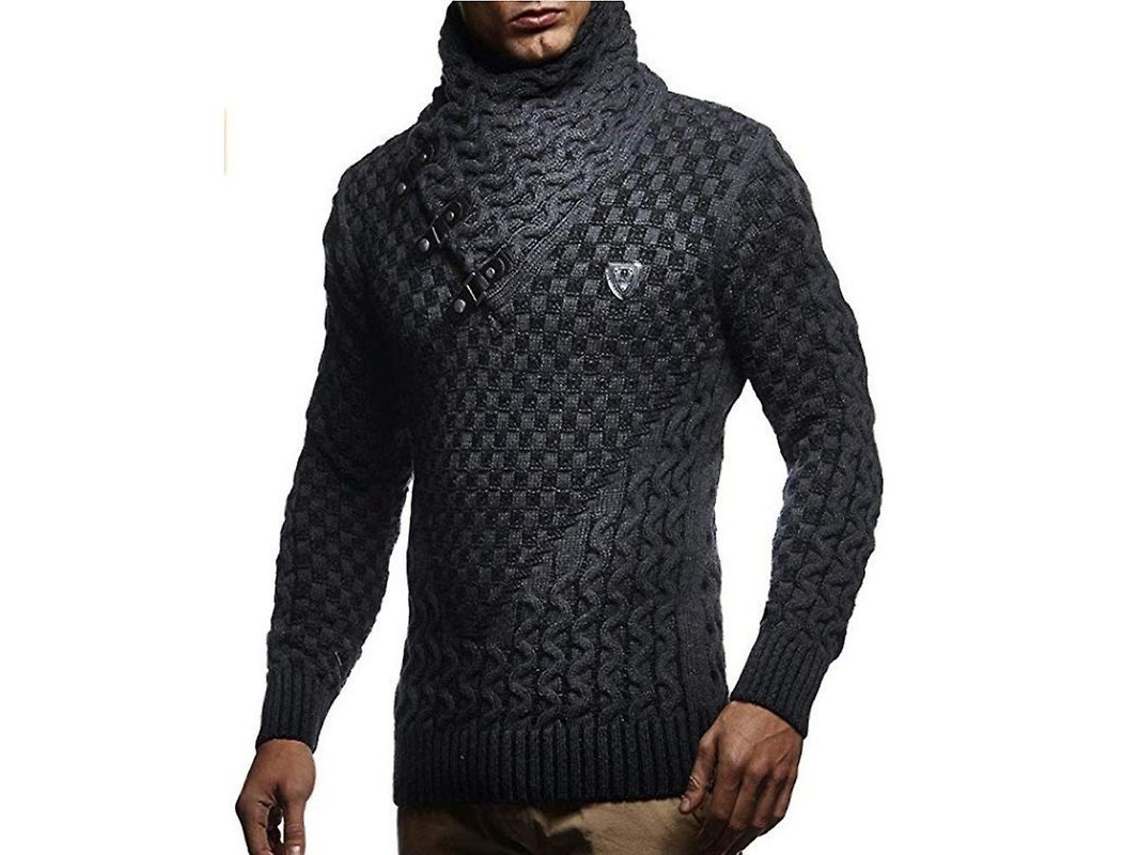 2026-jersey De Punto Slim De Manga Larga Para Hombre Con Cuello De Tortuga Casual Pullover Tops