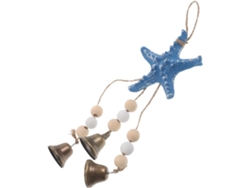 Decoración Colgante Estilo Mediterráneo Campanilla Viento Madera Cuentas Estrella Interiores Exteriores Mar