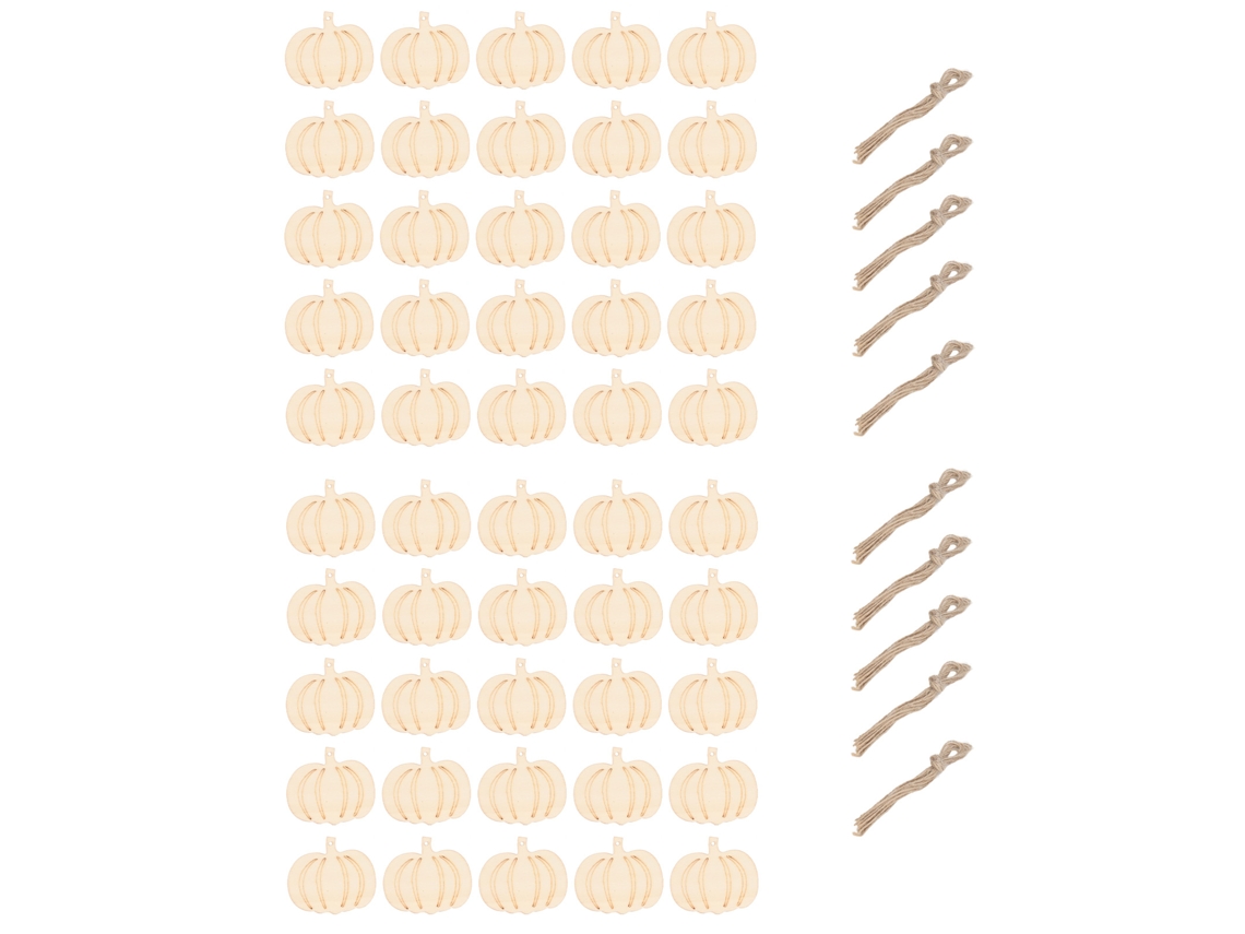 50 Juegos De Calabazas De Madera Sin Terminar Para Decoración De Fiestas.
