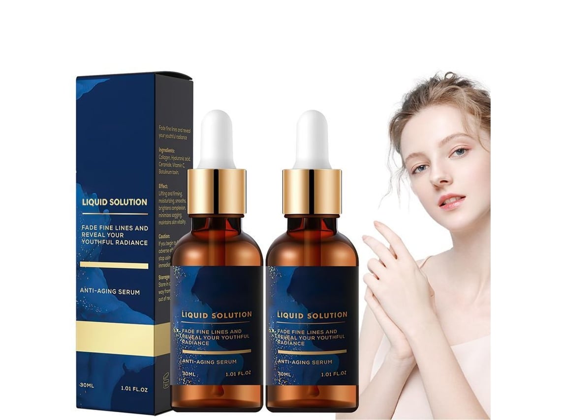 2 Unidades De Sérum Facial Botox, Sérum Líquido Antiarrugas Con Aloe Vera, Vitaminas C Y E, 30 Ml.