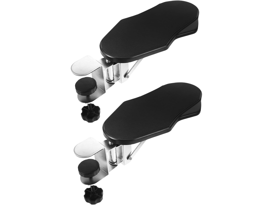 Reposabrazos Ajustable Para Ordenador De 2 Piezas Con Soporte Giratorio Y Abrazadera De Extensión.