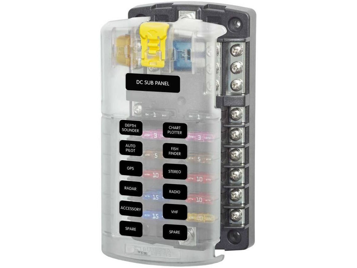 Adaptador BLUE SEA Ato Block 12 Position Negro