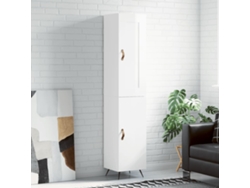 Aparador Alto Madera Contrachapada Blanco Brillo 34,5x34x180 Cm