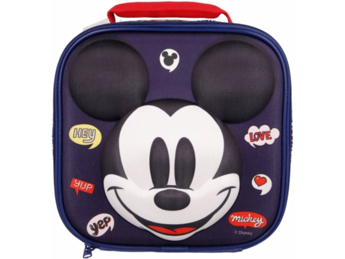 Mochila Lonchera MICKEY MOUSE (Azul - Poliéster - 8 x 24 x 24 cm)