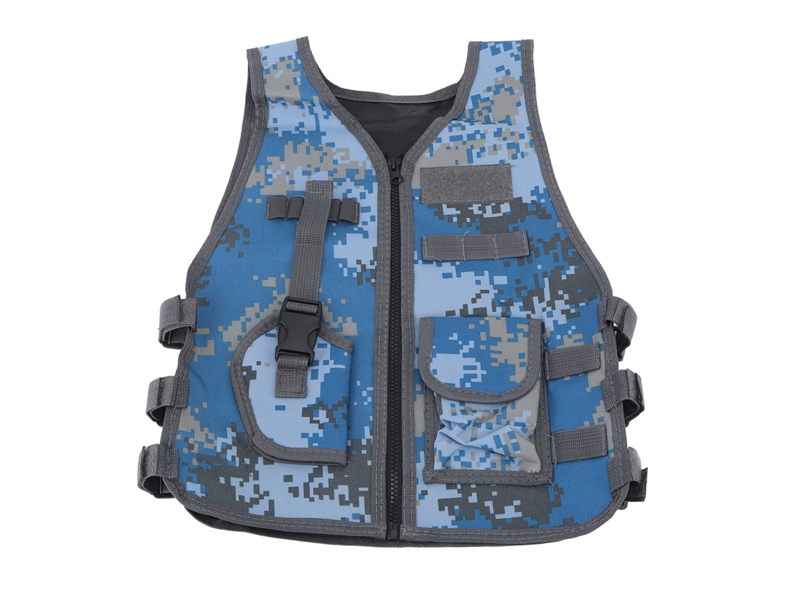 Colete Militar Infantil Azul Céu Protector Para Treinamento Ao Ar Livre Treinamento L