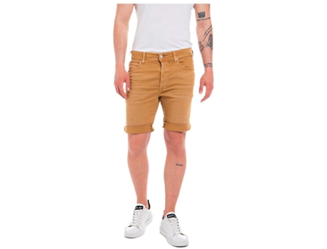 Pantalones Cortos de Hombre REPLAY Curto Amarillo (W29)