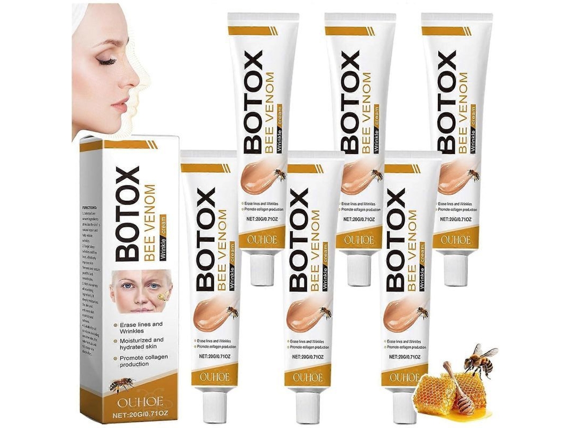 Crema Antiarrugas Con Veneno De Abeja 6x, Crema Reafirmante Antiedad, 6 Unidades
