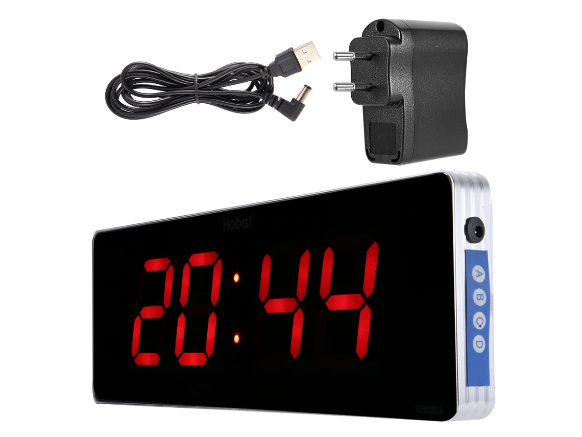 Reloj De Pared Digital Led De Aleación De Aluminio Para Oficina Y Dormitorio (hora + Minuto).