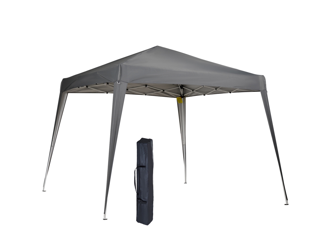 VPMKP - Gazebo de jardín plegable Outsunny 3x3 m acero poliéster impermeable UV bolsa de transporte GRIS